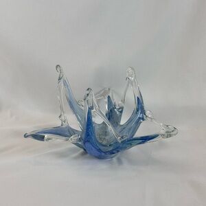 Vintage Murano Handblown Glass Basket